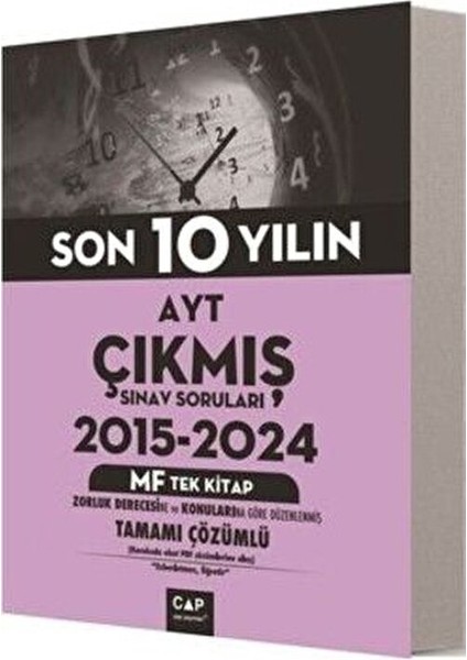 AYT Son 10 Yıl Çıkmış Sorular 2015-2024 Ciltli Kitap Üniversite Hazırlık fiyatları