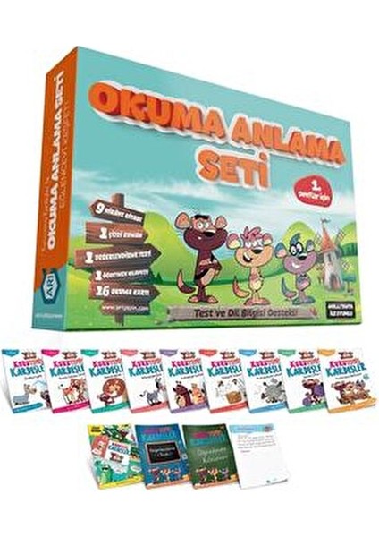 1.Sınıf Kuruyemiş Kardeşler Okuma Anlama Seti 100 Sayfa fiyatları