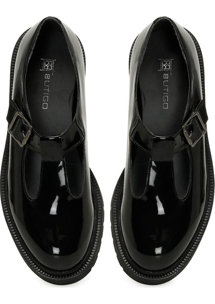 25K-2105 5pr Siyah Kadın Oxford Ayakkabı