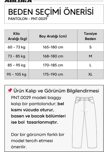 Erkek Baggy Fit Kumaş Pantolon Lacivert