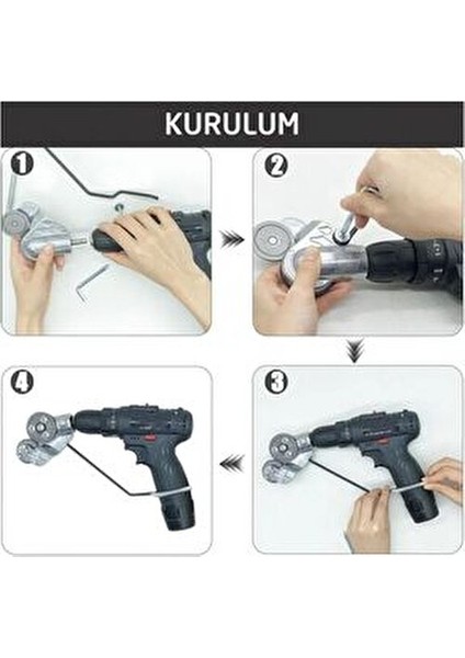 Metal Plaka ve Sac Kesme Aparatı Şarjlı Matkap