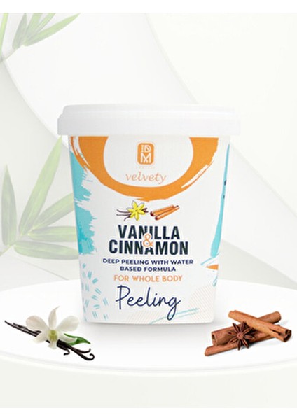 Velvety Vanilya ve Tarçınlı Peeling 400 ml Kadınlar İçin Derinlemesine Temizlik Sağlar modelleri