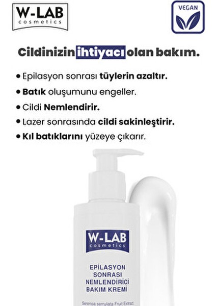 Epilasyon Sonrası Nemlendirici Bakım Kremi 200 ml Cilt Sakinleştirici Etki indirimleri