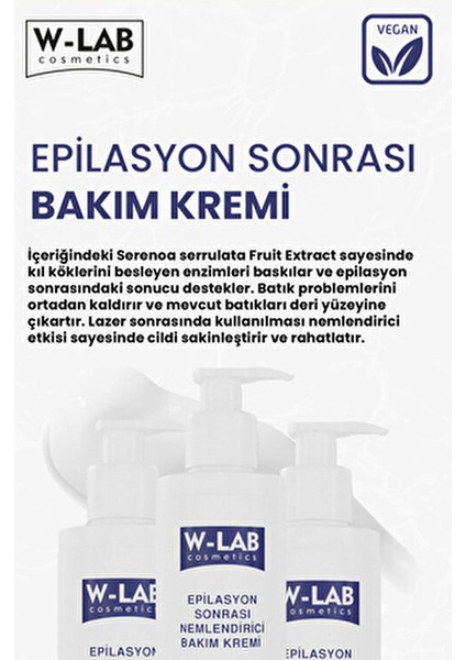 Epilasyon Sonrası Nemlendirici Bakım Kremi 200 ml Cilt Sakinleştirici Etki