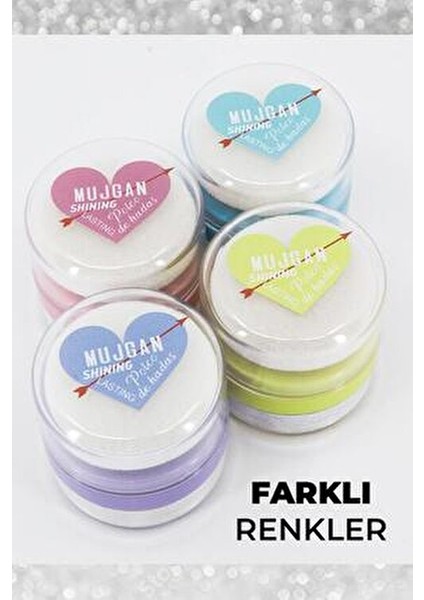 Yüz Ve Vücut Simi Işıltılı Etkiyle 5x4.5 cm Kolay Uygulama İçin