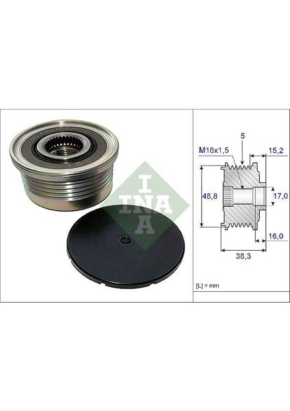535004810 - Alternatör Gergi Rulmanı Master Iı-Traffıc Iı-Lgn Iı-Movano-Vıvaro 1.9dtı-1.9dcı 01- -Volvo 1.9dtı
