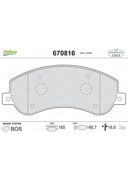 670816 - On Fren Balatası Transıt V348 06 14 A.ceker 11 / Vw Amarok 2.0tdı 10 Fişli