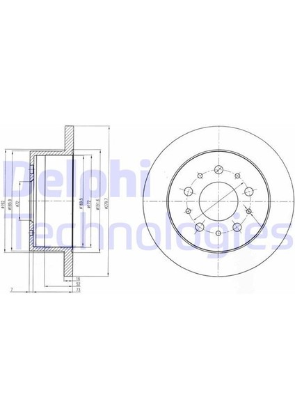 Delphı BG4061 - Arka Fren Dıskı Boxer Iıı 06 Ducato Iıı 06 Jumper Iıı 06 280×16X5DL