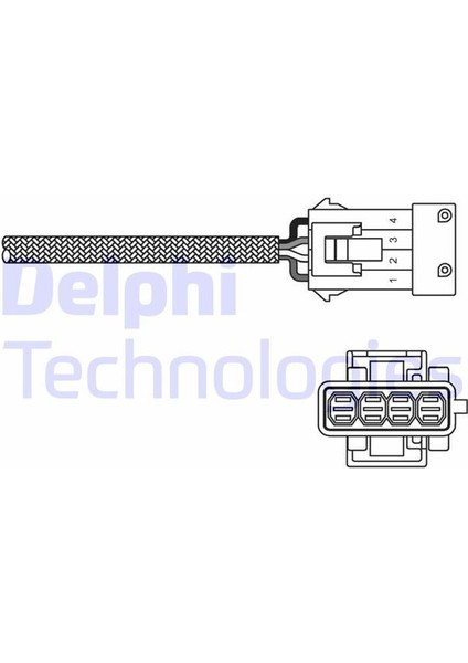 Delphı ES10795-12B1 - Oksijen Sensörü Üst-Ön PARTNER-BERLINGO-P206-P208-P301-P306-P307-P308-P406-O407-P607-C-ELYSEE- C3-C4-C5-Xsara 1.4 Tu3 1.6 Tu5 2.0 EW10 2.2 Euro5