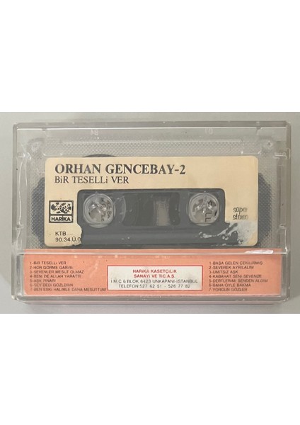 Orhan Gencebay Bir Teselli Ver Kaset (Orijinal Dönem Kağıt Baskı Kaset B Yüzü Fotodadır) fiyatları