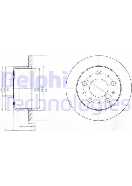 Delphı BG4099 - Arka Fren Dıskı Fıat Ducato 06 Boxer 06 Jumper 06 2.0 Hdı 2.2hdı-3.0hdı 280×16X5DL