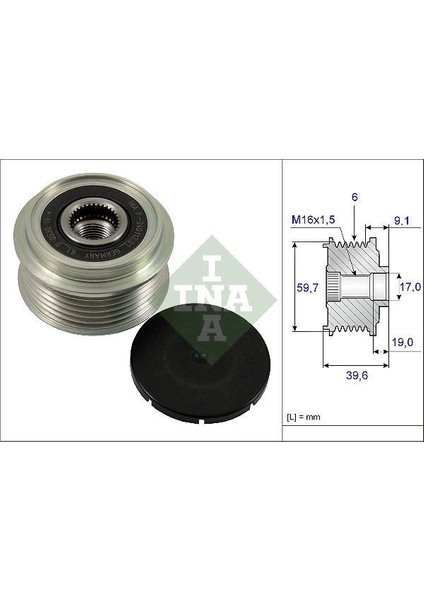 535006510 - Alternatör Gergi Rulmanı Astra G-H-Corsa C-D-Merıva-Zafıra 1.7cdtı-Combo 1.7cdtı 16V