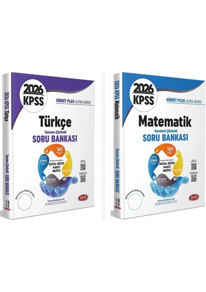 Data 2026 Kpss Türkçe + Matematik Ultra Soru Bankası 2 Li Set Dat