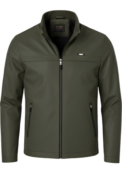 Erkek Yeşil Pamuk Polyester Karışımlı Su Itici Içi Kürklü Kaban – Rüzgar Geçirmez, Hafif ve dayanıklı