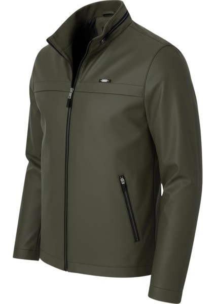 Erkek Yeşil Pamuk Polyester Karışımlı Su Itici Içi Kürklü Kaban – Rüzgar Geçirmez, Hafif ve dayanıklı fiyatları