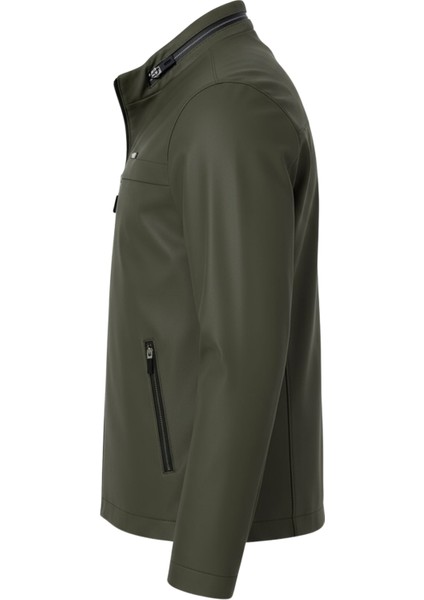 Erkek Yeşil Pamuk Polyester Karışımlı Su Itici Içi Kürklü Kaban – Rüzgar Geçirmez, Hafif ve dayanıklı modelleri