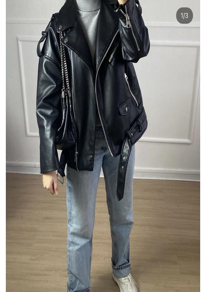 Oversize Uzun Kadın Deri Ceket fiyatları