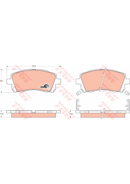 x Ön Balata Subaru Forester 2.0-2.0t 97-02 -Legacy Iı 2.5ı 4WD 96-99