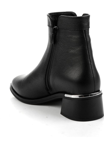 Siyah Hakiki Deri Kadın Bot & Bootie K02645012303 modelleri