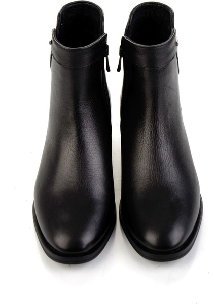 Siyah Hakiki Deri Kadın Bot & Bootie K02645012303 fırsatları