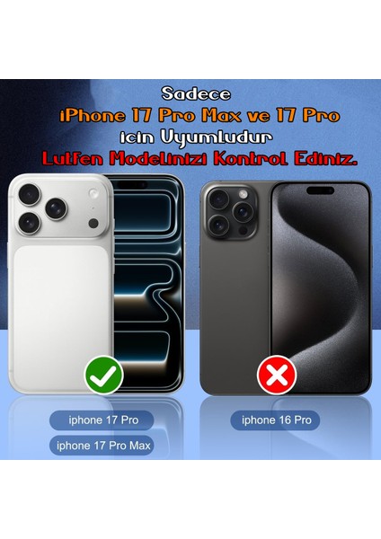 iPhone 17 Pro Max - 17PRO Takma Aparatlı Metal Temperli Dayanıklı Kamera Lens Koruyucu Hd Kalite fırsatları