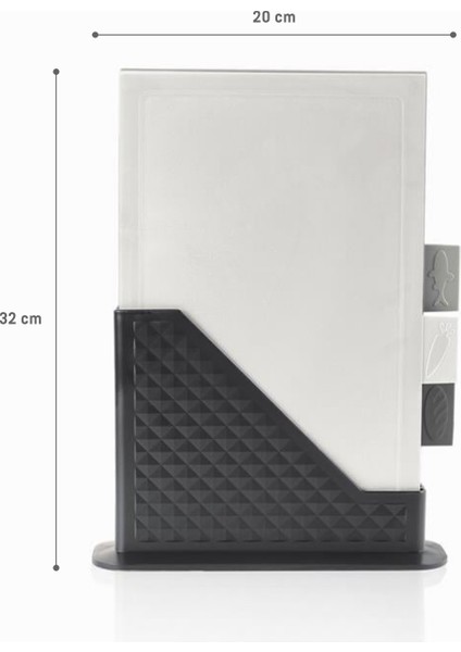 Rily 3'lü Kesme Tahtası - Beyaz/Gri modelleri