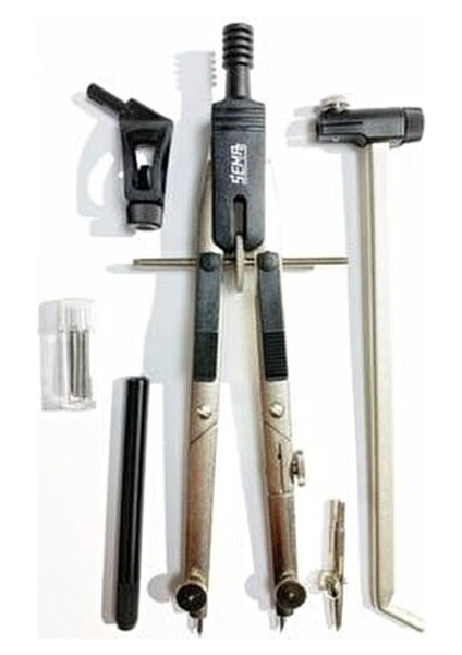 Uzatma Ayaklı Hassas Pergel 6 Parça Siyah Renkli Kullanım Kolaylığı Sağlar fiyatları