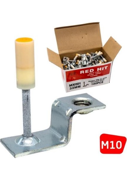 MX001 M10 Tij Asma Tavan Barutlu Çivi (100 Lü Paket)