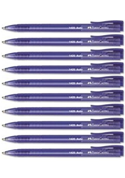 1425 Auto Tükenmez Kalem 10 Adet Mavi Renkli Kutu ile Pratik Yazım