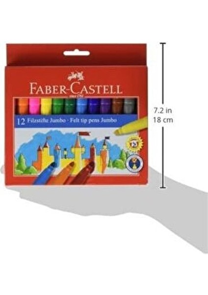 Jumbo Keçeli Kalem Seti 12'li Renkli ve Ergonomik Tasarım Çocuklar İçin fiyatları