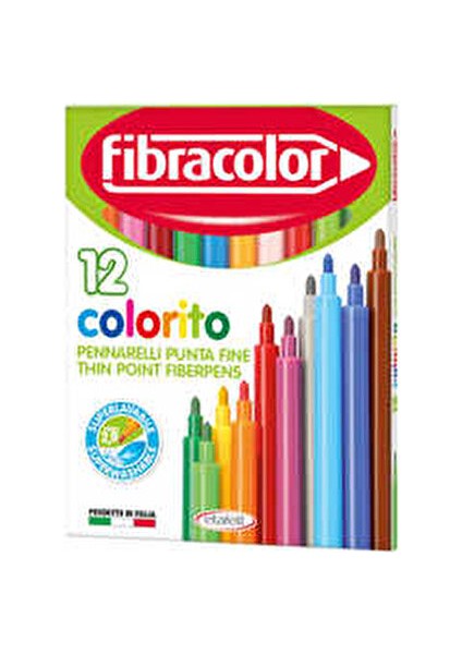 İnce Uçlu Keçeli Kalem 12 Renk 2,9 mm Kalınlıkta Uzun Ömürlü ve Yıkanabilir fiyatları