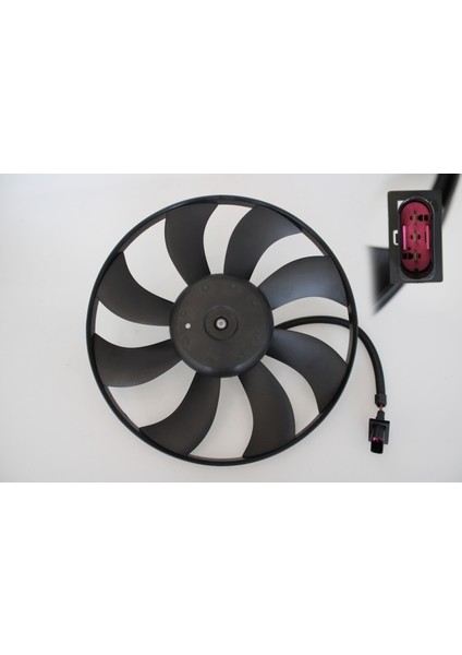 Fan Motoru Polo Cordoba Fabia Amf Bnv Bnm 1.4 Tdi 393 mm (Rezistanslı ve Kablolu)