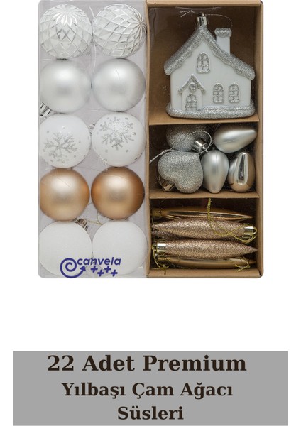 22 Adet Premium Yılbaşı Çam Ağacı Süsleri Yılbaşı Özel Süsleri fiyatları