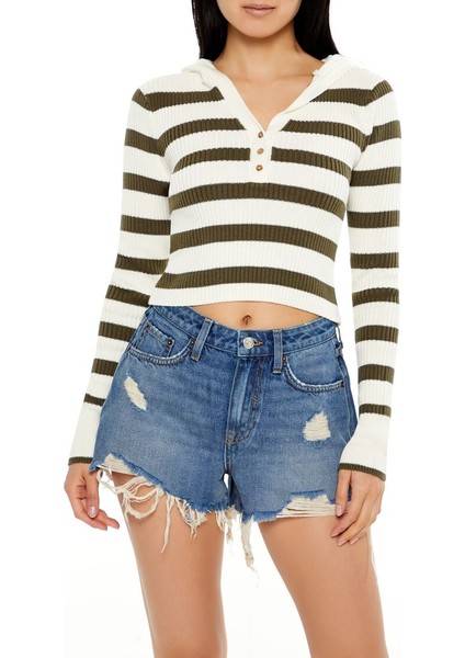 Çizgili Crop Kazak fiyatları