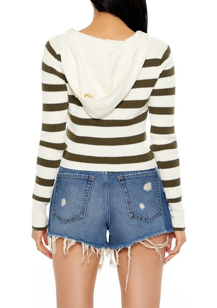 Çizgili Crop Kazak modelleri