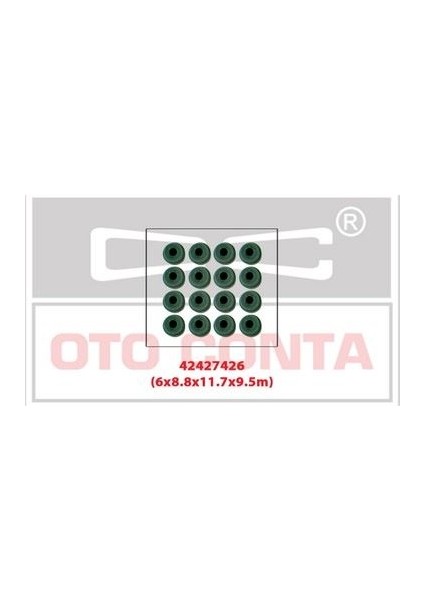42427426 - Subap Lastiği Viton 16 Ad 6×8.8X12.2X9.7MM Clıo Iı-Iıı 1.2 16V-1.5DCI-KNG 1.5 DCI-P106-P206-P307