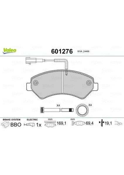 9001072 - Ön Fren Balatası Boxer-Ducato-Jumper 06 16