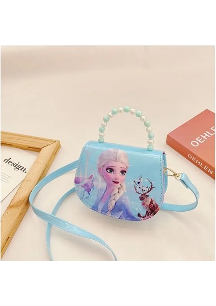 Disney Karikatür Dondurulmuş 2 Elsa Anna Prenses Omuz Çantası Kızlar Prenses Sofia Bebek Tote Çanta Çocuk Moda Gündelik Messenger Bagcolor: C (Yurt Dışından)