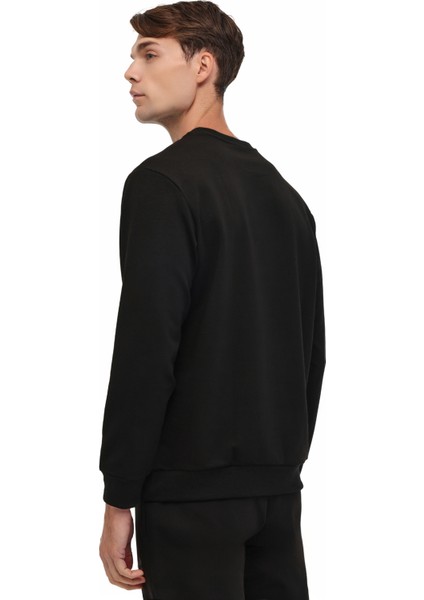 M-Watts Cneck 5pr Siyah Erkek Sweatshirt