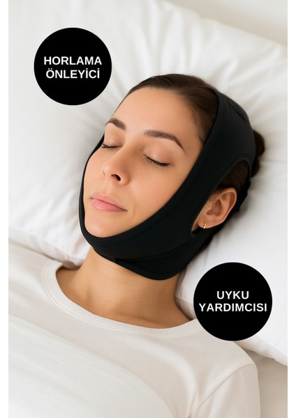 Kadın Erkek Çene Şekillendirici Toplayıcı Destekli Gıdı Giderici Uyku Horlama Bandı Aparatı Maskesi