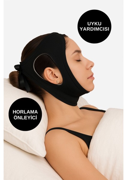 Kadın Erkek Çene Şekillendirici Toplayıcı Destekli Gıdı Giderici Uyku Horlama Bandı Aparatı Maskesi