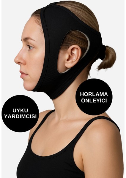 Kadın Erkek Çene Şekillendirici Toplayıcı Destekli Gıdı Giderici Uyku Horlama Bandı Aparatı Maskesi