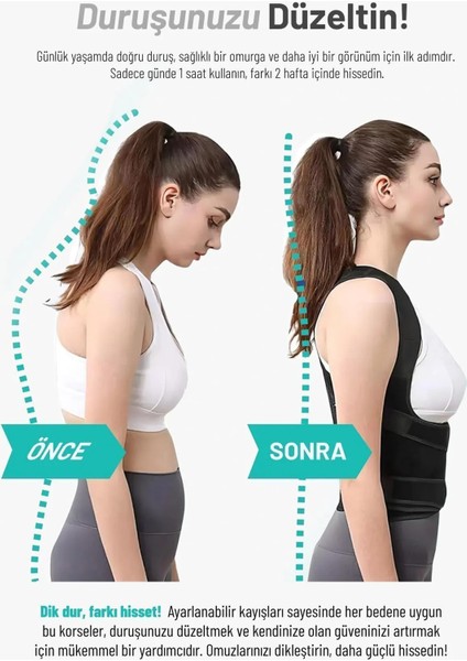 Arnee Kadın Erkek Dik Duruş Korsesi