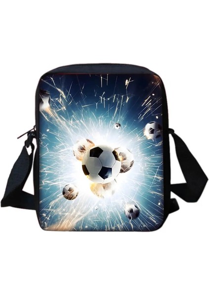 Erkek Kızlar Spor Futbol Etkinliği Baskılı Omuz Messenger Çantası Çocuk Günlük Çanta Erkekleri Kadın Telefon Çantası Alışveriş Çantası Renk: KB-19X39A4/BOYUT: 25X20X5CM (Yurt Dışından)