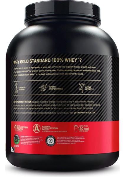 Optimum Gold 100% Whey Gold Std - Chocolate 5.15lb/2270gr Multi-lingual modelleri