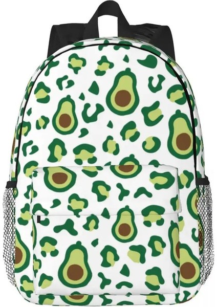 Yeşil Avokado Leopar Desen Backpack Erkekler Için Kadın Kolej Okulu Öğrenci Kitap Çantası 15 Inç Dizüstü Bagscolor: 16/boyut: 39X12X30 cm (Yurt Dışından)