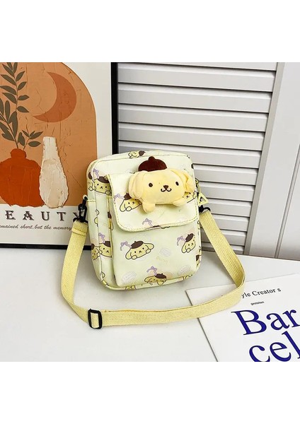 Küçük Taze Çizgi Film Omuz Messenger Çantası Sevimli Çocuklar Şık Modaya Uygun Küçük Para Sırt Çantası Renk: Sarı (Yurt Dışından)
