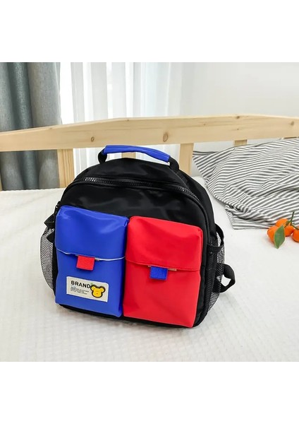 Çocuklar Için Çocuk Sırt Çantaları Çocuk Çanta Şık Tuval Çanta Toddler Sırt Çantası Okul Çantası Ana Çocuk Çantaları Kız Mochila Infantil Renk: Siyah/boyut: Bir Beden (Yurt Dışından)