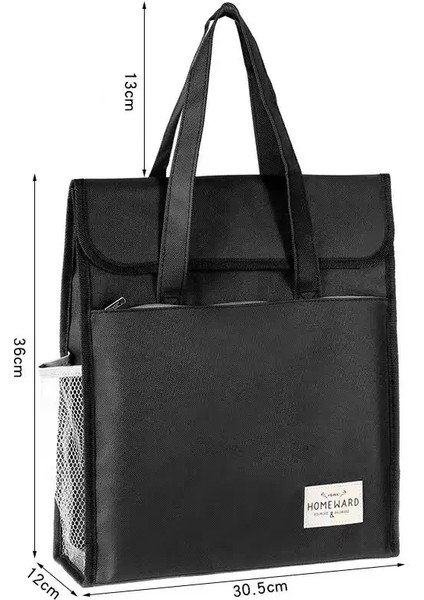 Basit Taşınabilir Okul El Çantası Büyük Kapasiteli A4 Kitaplar Depolama Çantası Oxford Kumaş Su Geçirmez Tote Torot Öğrenci Rengi: Siyah 01 (Yurt Dışından)