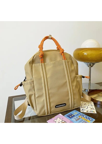 Büyük Kapasiteli Çocuklar Sırt Çantası Anaokulu Çocuk Okul Çantası Basit Seyahat Backpackcolor: Khaki/boyut: 26X34X12CM (Yurt Dışından)